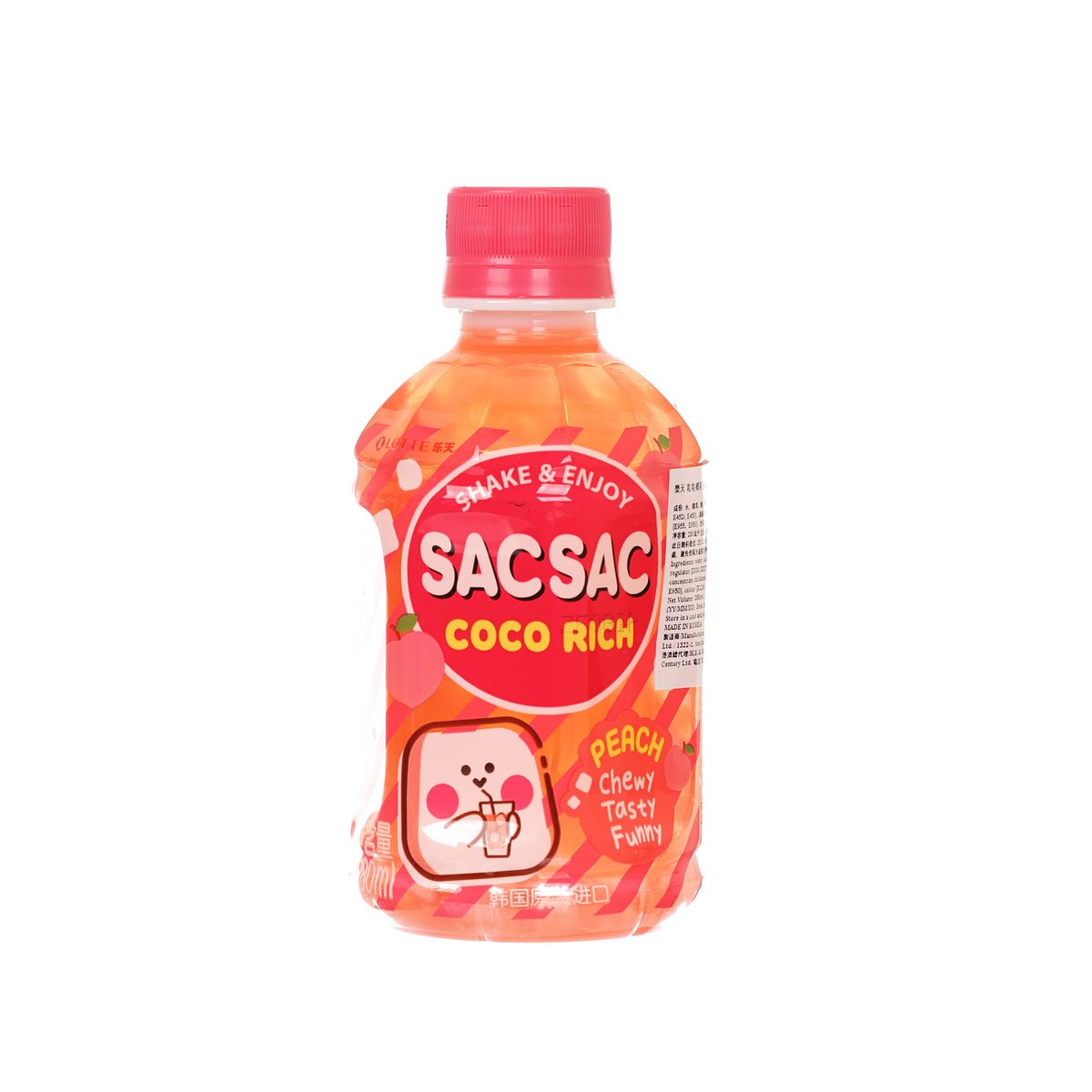 樂天 粒粒椰果飲 - 蜜桃味 [膠樽裝] (280mL)