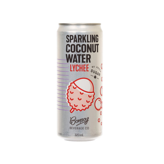BONSOY 天然椰子氣泡水 - 荔枝味 (320mL)