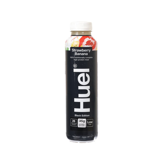 HUEL 全面營養即飲高蛋白奶昔代餐黑版 - 士多啤梨香蕉味 [膠樽裝] (500mL)