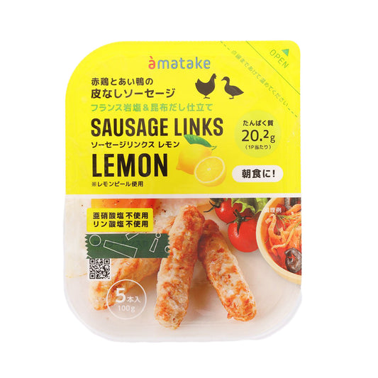AMATAKE 雞肉鴨肉香腸 - 檸檬味 (100g)