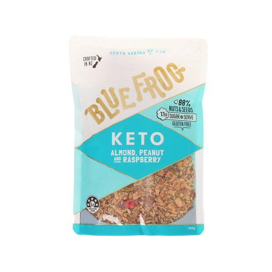 BLUEFROG 生酮杏仁及花生及覆盆子混合穀物片 (300g)