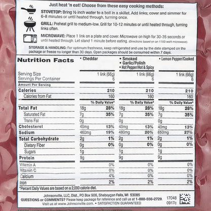 JOHNSONVILLE 熟白肉腸 (360g)