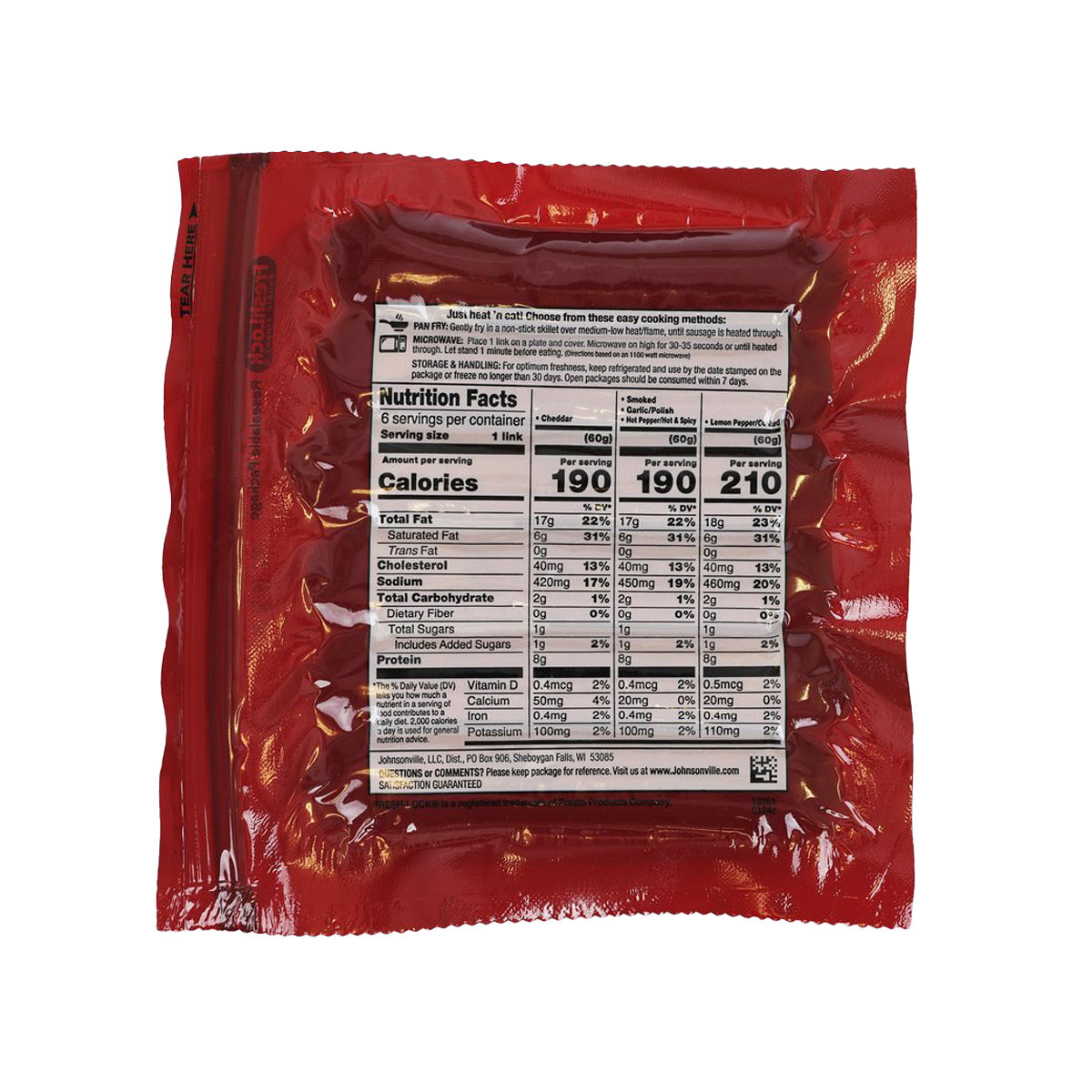 JOHNSONVILLE 煙燻車打芝士腸 (360g)