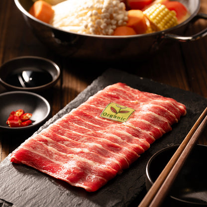 AUS ORGANIC BEEF 澳洲有機去骨牛小排 - 薄片火鍋用 [經解凍處理] (170g)